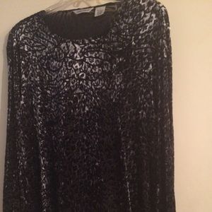 1 - Slipover black and silver  sweater